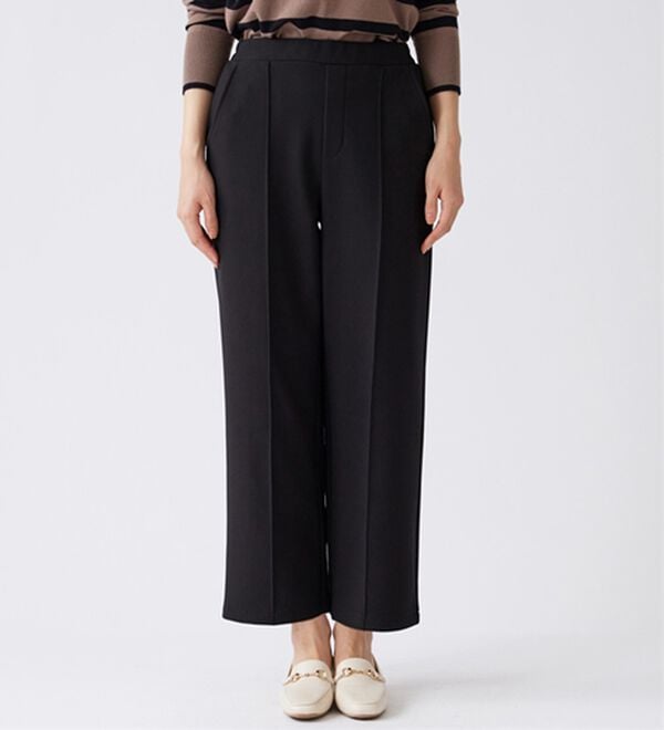 BELLUNA（ベルーナ）の「【快適Ｌａｂ．】裏起毛ジョーゼット素材ワイドパンツ（ワイドパンツ・ガウチョ）」｜詳細画像