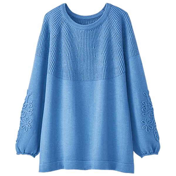 BELLUNA（ベルーナ）の「コード刺しゅうニットプルオーバー（ニット・セーター）」｜詳細画像