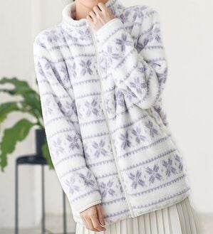 BELLUNA（ベルーナ）の「ふわふわファーフリースプリントジャケット（その他ジャケット）」｜詳細画像