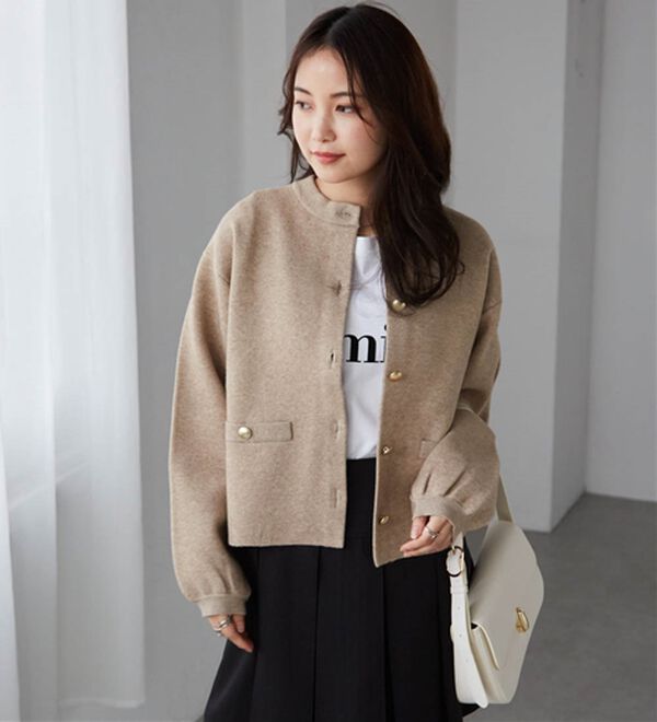 RANAN（ラナン）の「【4つの機能付き】洗える！ゴールド調ボタンニットカーディガン（ニットカーディガン）」｜詳細画像