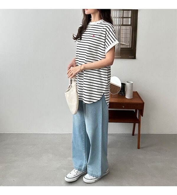 GeeRA（ジーラ）の「【新色追加】【ＵＳ．ＰＯＬＯ．ＡＳＳＮ】綿100％フレンチスリーブＴシャツ（Tシャツ）」｜詳細画像