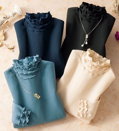 ルフラン（ルフラン）の「【４色組】ふわっり暖かメロープルオーバー（カットソー）」