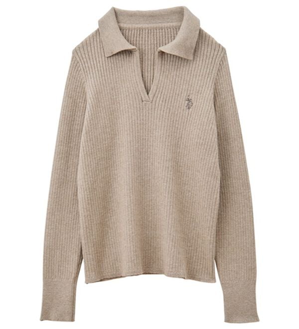 GeeRA（ジーラ）の「【U.S. POLO ASSN.】ポロ衿リブニット（ニット・セーター）」｜詳細画像