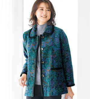 ルフラン（ルフラン）の「ジャカード織裏キルティングジャケット＜紅梅～こうばい～＞（その他ジャケット）」｜詳細画像