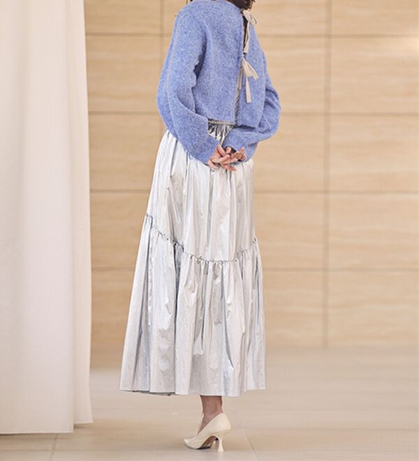 RANAN（ラナン）の「メタリックラウンドティアードスカート（ロングスカート）」｜詳細画像