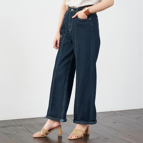 RANAN（ラナン）の「裾デザインデニム（フルレングスパンツ）」｜詳細画像