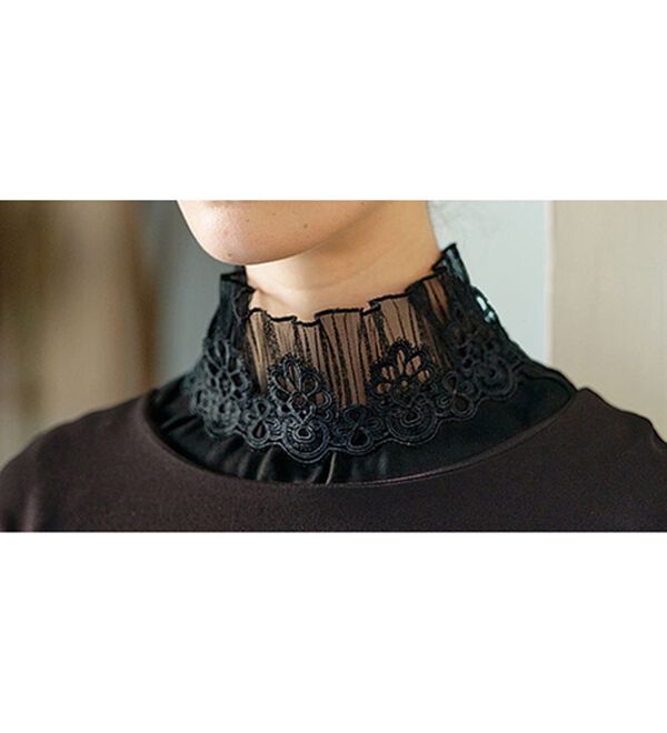 BELLUNA（ベルーナ）の「ゴワつかず首隠し！エレガントロング付け衿（その他ファッション小物）」｜詳細画像