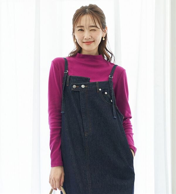 BELLUNA（ベルーナ）の「【選べる衿】肌に優しい綿１００％暖か発熱素材プルオーバー＜ベルホット　コットン＞（カットソー）」｜詳細画像