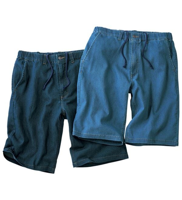 「＜ヒヤロン＞接触冷感ストレッチハーフパンツ（メンズハーフパンツ）」｜2本組