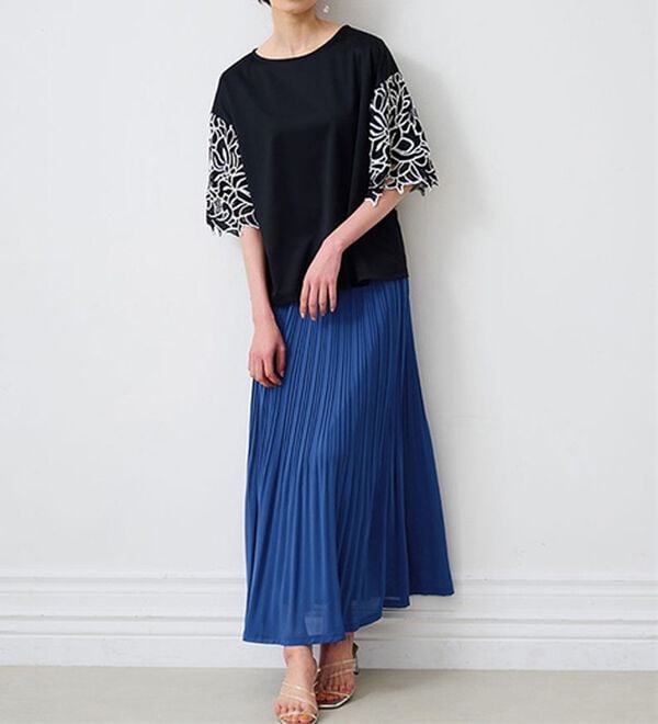 RANAN（ラナン）の「シフォンプリーツマキシスカート（ロングスカート）」｜詳細画像