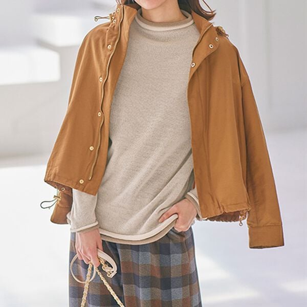 BELLUNA（ベルーナ）の「＜日本製＞ホールガーメント２枚重ね着プルオーバー（ニット・セーター）」｜詳細画像