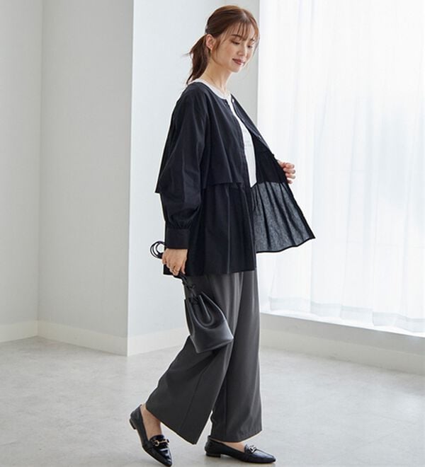 GeeRA（ジーラ）の「羽織にもなる！ペプラムシャツチュニック（チュニック）」｜詳細画像