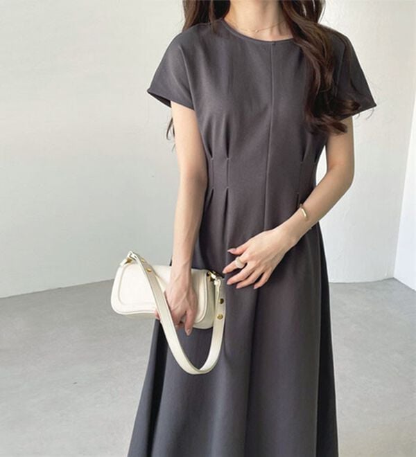 GeeRA（ジーラ）の「前後2WAYハーフジップフレンチ袖ワンピース（カットソーワンピース）」｜詳細画像