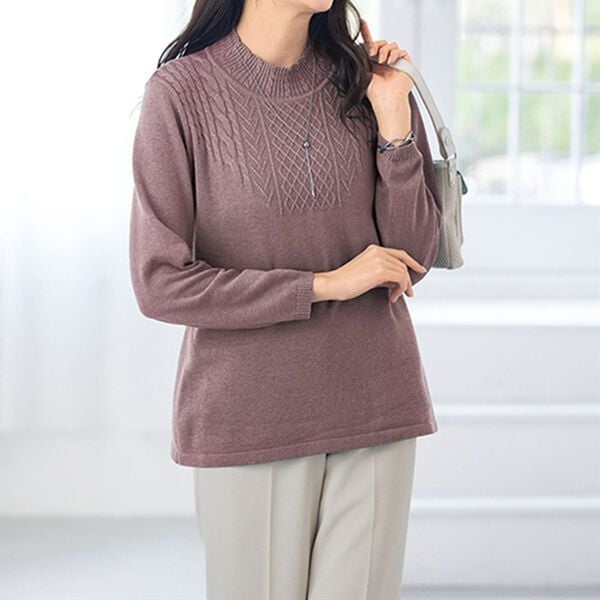 ルフラン（ルフラン）の「コットンシルクカシミヤの優美なニット（ニット・セーター）」｜詳細画像