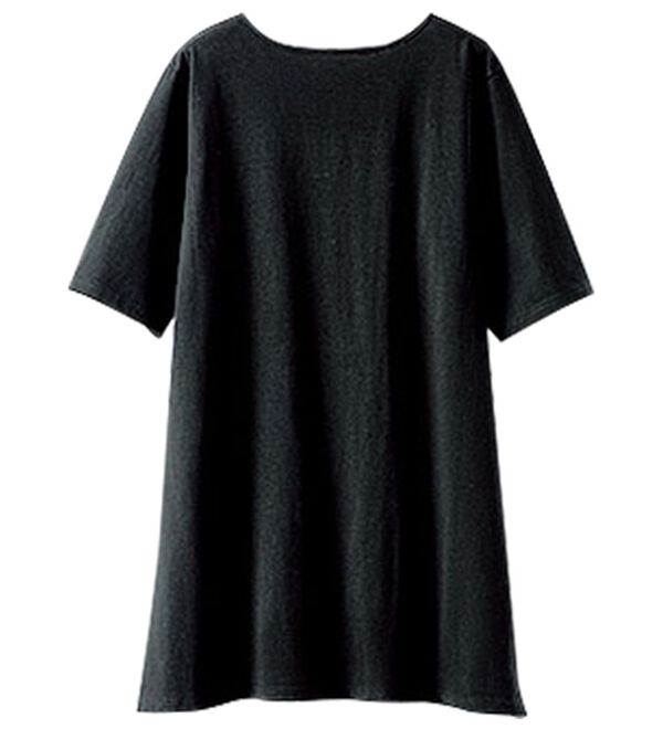 BELLUNA（ベルーナ）の「綿１００％夏映えボーダー&times;ロゴチュニック（チュニック）」｜詳細画像