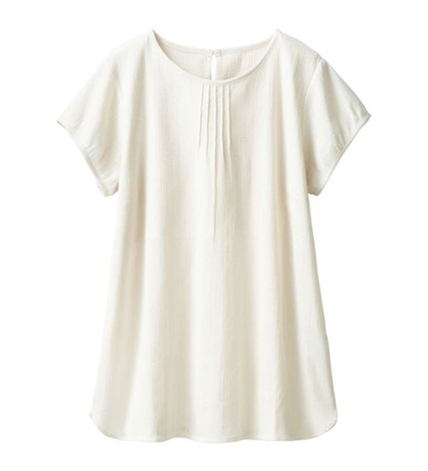 「【４色組】１枚で過ごせる綿１００％楊柳プルオーバー（肌着・インナーウェア）」｜詳細画像