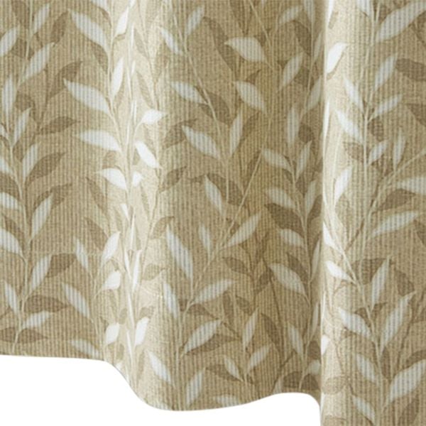 「１００サイズ防音・断熱・保温１級遮光・形状記憶付カーテン　リーフブラウン・リーフブルーグレー（ドレープカーテン）」｜リーフブラウン