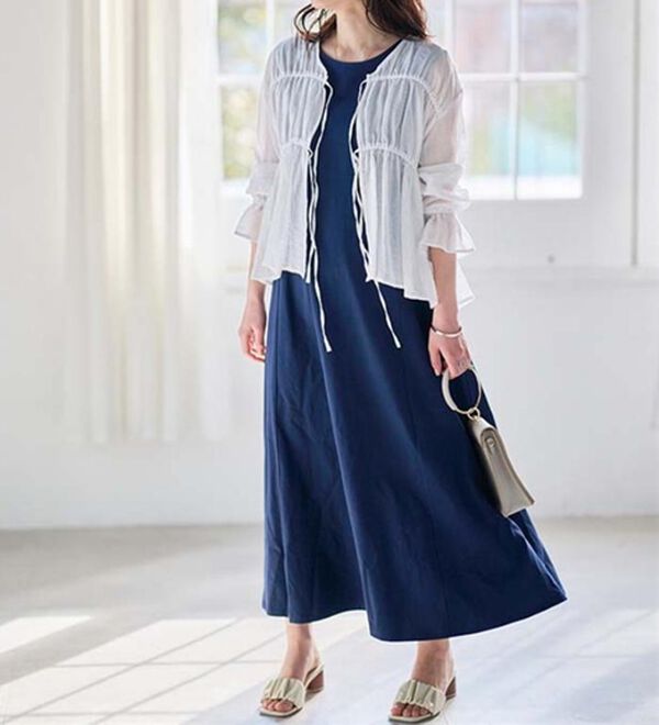 RANAN（ラナン）の「リボンドロストブラウス（ブラウス）」｜詳細画像