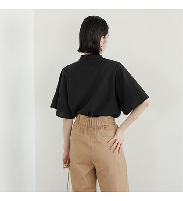 GeeRA（ジーラ）の「フレアー袖バンドカラーブラウス（ブラウス）」｜詳細画像