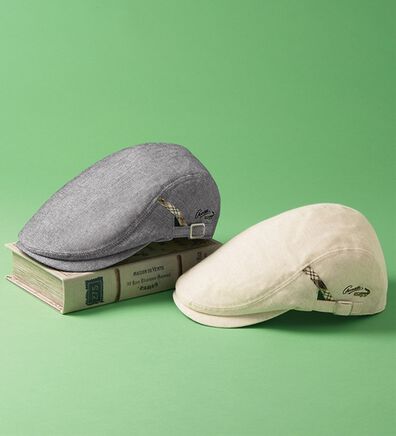 「＜クロコダイル＞カラミ織りチェックダンディハット（メンズ帽子）」