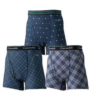 「≪ＴＶ限定★≫＜クロコダイル＞革新設計！爽快ボクサーパンツ（メンズボクサーパンツ）」｜柄タイプ3枚組