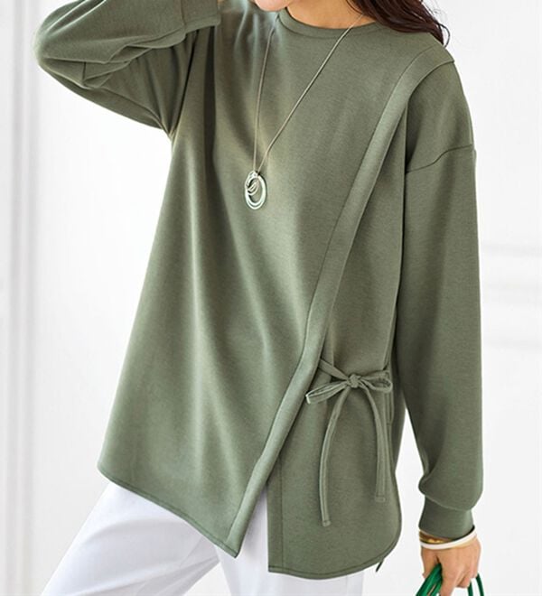 BELLUNA（ベルーナ）の「サイドリボンデザインチュニック（カットソー）」｜詳細画像