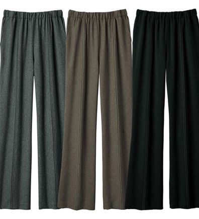 ルフラン（ルフラン）の「【３本組】日本製すっきり仕様フレアーパンツ（フルレングスパンツ）」