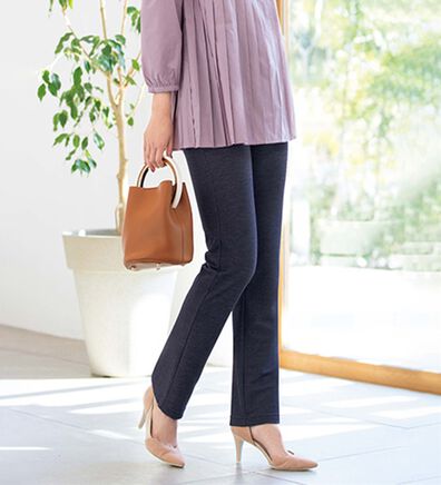 ルフラン（ルフラン）の「【３本組】チュニックに合わせるデニム調パンツ（フルレングスパンツ）」