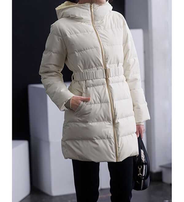 RANAN（ラナン）の「暖かファーフード使いすっきりダウンコート（ダウンコート・ジャケット・ベスト）」｜詳細画像