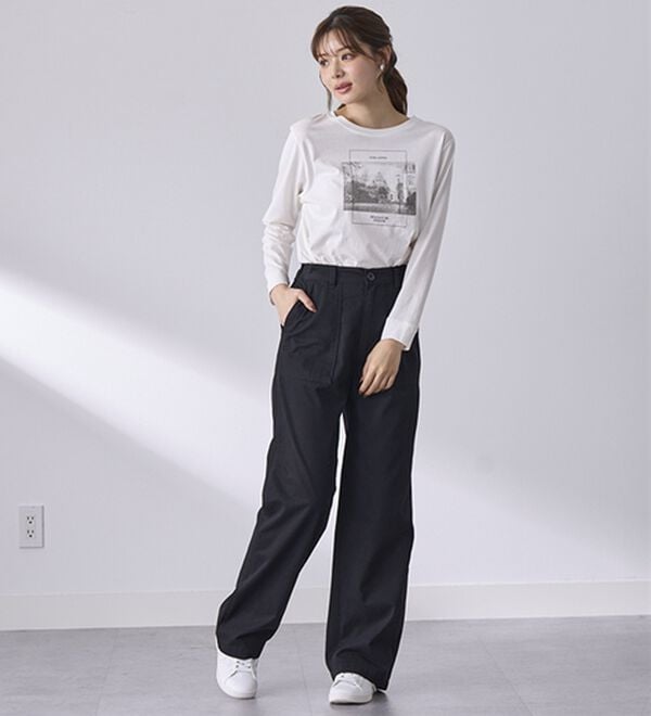 BELLUNA（ベルーナ）の「大人のきれいめベイカーチノパンツ（フルレングスパンツ）」｜詳細画像