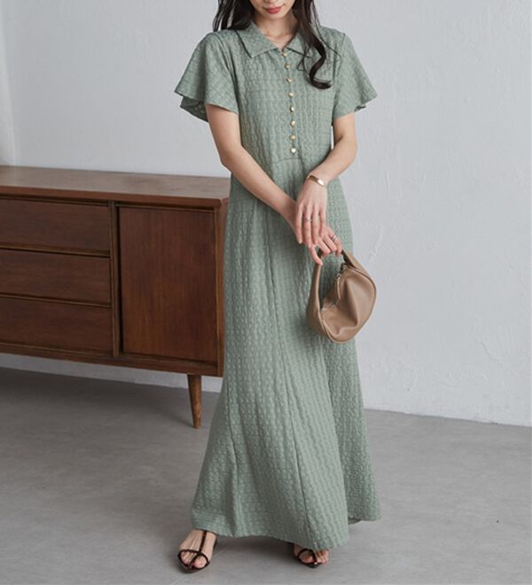 RANAN（ラナン）の「フレアスリーブマーメードポロワンピ（その他ワンピース）」｜詳細画像