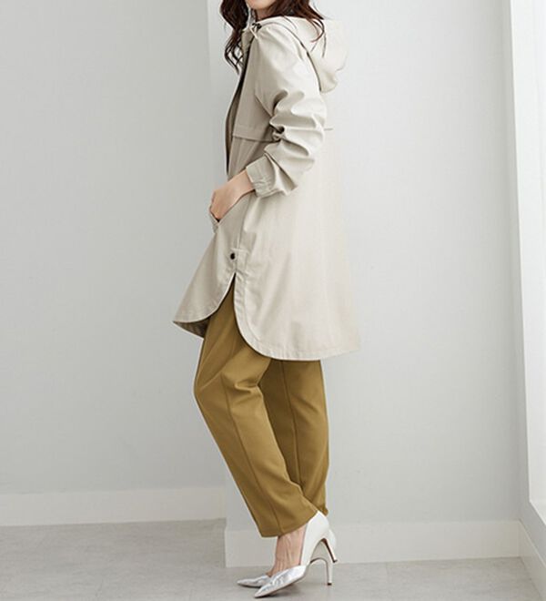 BELLUNA（ベルーナ）の「はっ水加工ボンディング素材ロング丈パーカー（ロングコート）」｜詳細画像