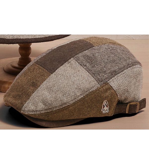 「＜ハッシュパピー＞紳士のツイード素材パッチワークハット（メンズ帽子）」｜ハンチング