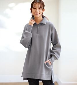 BELLUNA（ベルーナ）の「あったかキレイ！大人のハーフジップチュニック（チュニック）」