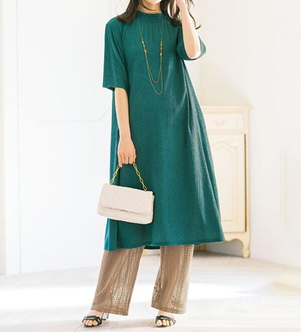 ルフラン（ルフラン）の「旬な重ね着スタイル！ワンピ＆パンツセット（パンツスーツ）」｜詳細画像