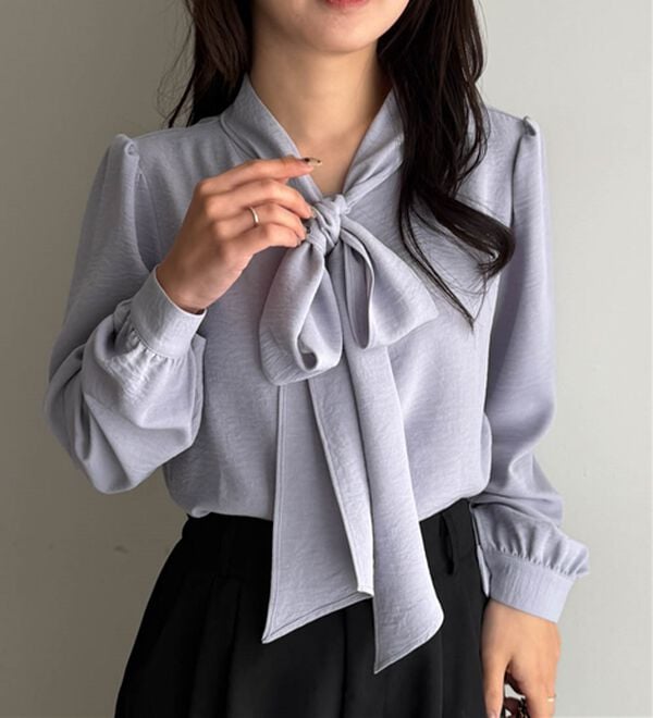 RANAN（ラナン）の「【UV・イージーケア機能付】ボウタイリボンブラウス（ブラウス）」｜詳細画像