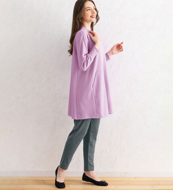 LAVIENNE（ラヴィエンヌ）の「毛玉ができにくい！裏ファーチュニック（パジャマ・ルームウェア）」｜詳細画像