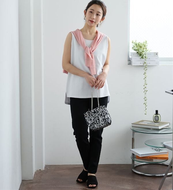 A HAPPY MARILYN（アハッピーマリリン）の「【Ｍ～８Ｌ／選べる裾】【接触冷感・吸水速乾】さらさらタンクトップ（タンクトップ・キャミソール）」｜詳細画像