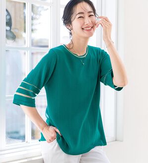 ルフラン（ルフラン）の「「魅せる」涼し気シアーなサマーニット（ニット・セーター）」｜詳細画像