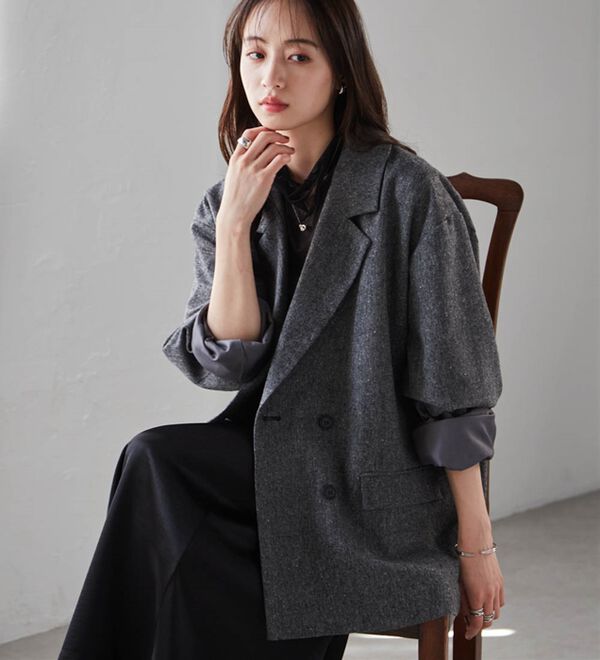 ダブルテーラードツイードジャケット - ベルーナ【公式】