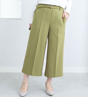 BELLUNA（ベルーナ）の「ウーリッシュ素材ベルト付ワイドパンツ（その他パンツ）」｜詳細画像