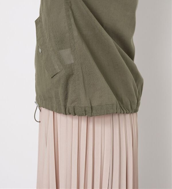 BELLUNA（ベルーナ）の「麻調素材リブ使いシアーブルゾンジャケット（ブルゾン）」｜詳細画像