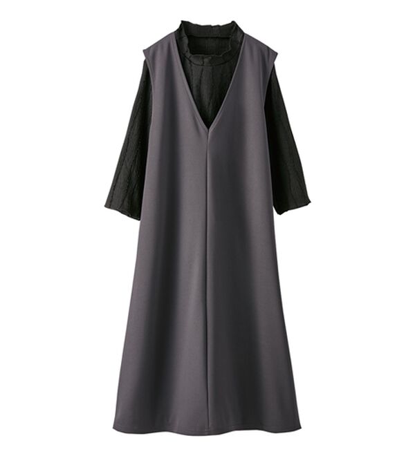 BELLUNA（ベルーナ）の「【2点セット】ジャカードプルオーバー＆ジャンスカセット（アンサンブル）」｜詳細画像