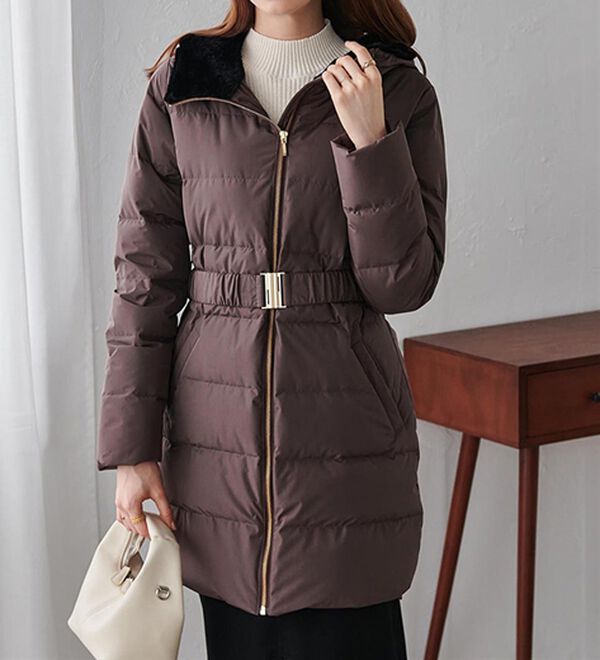 RANAN（ラナン）の「暖かファーフード使いすっきりダウンコート（ダウンコート・ジャケット・ベスト）」｜詳細画像