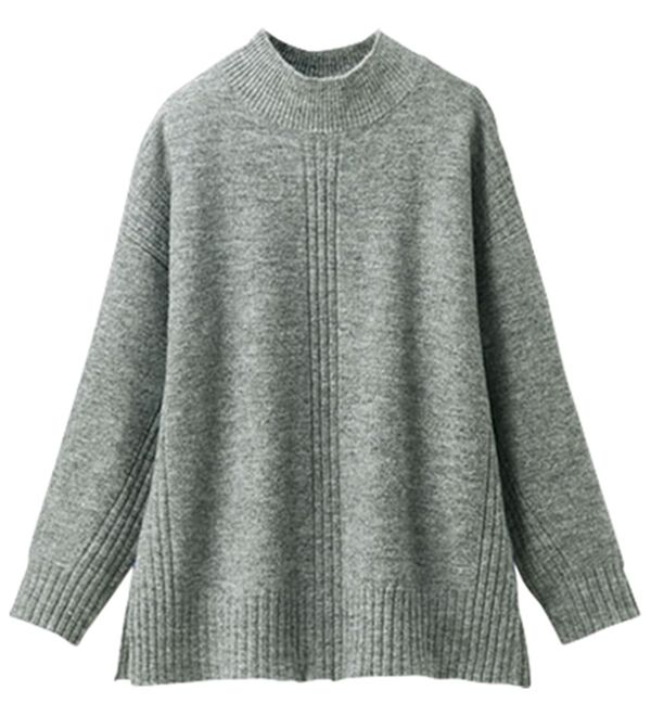 快適Lab．】洗える＆チクチクしにくい！ウール調ニットプルオーバー