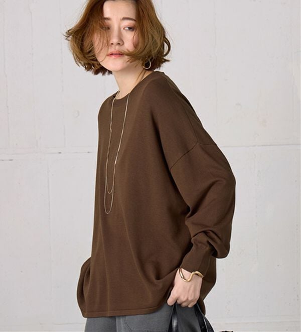 BELLUNA（ベルーナ）の「ゆったりニットプルオーバー（ニット・セーター）」｜詳細画像