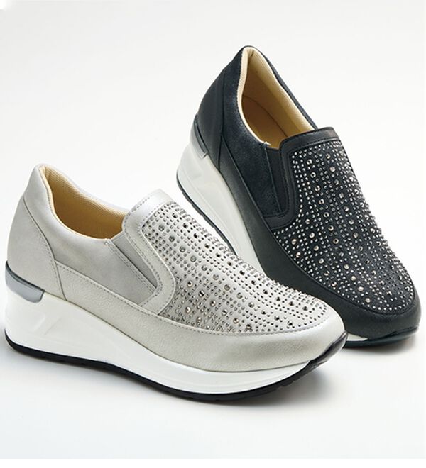 BELLUNA（ベルーナ）の「４Ｅ厚底ビジュースリッポン（スリッポン）」｜詳細画像