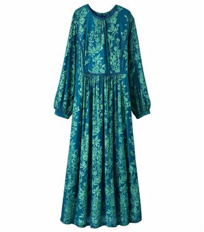 BELLUNA（ベルーナ）の「艶めきベロア素材バックリボンワンピース（その他ワンピース）」｜ターコイズ