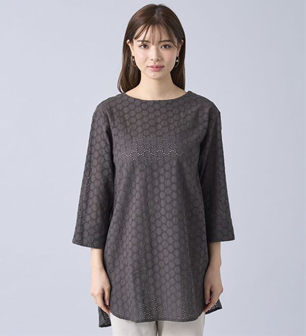 BELLUNA（ベルーナ）の「綿１００％サークルレース素材チュニック（チュニック）」｜詳細画像