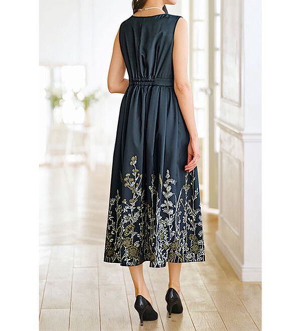 花柄パネルプリントワンピースアンサンブル - ベルーナ【公式】